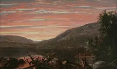 Harrison Bird Brown, Sunset on Rangley Lake, Maine, oil on canvas