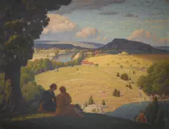 Andrew Thomas Schwartz, A Summer's Day in the Adirondack Mountains, oil on canvas
