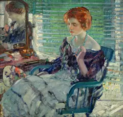 Richard Edward Miller, Seated Lady with Red Hair, oil on canvas