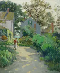 The Garden by Pauline Palmer, oil on canvas, offered May 2008