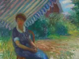 William James Glackens, The Tent, Conway (Girl Seated)