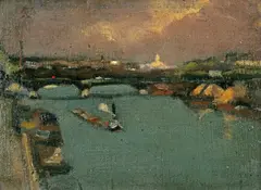 Paul Cornoyer, Rue de les Invalides and Pont Neuf, a pair, oil on canvas laid to card