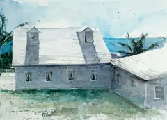 Ocean Cottage by Stephen Scott Young, watercolor on paper laid to card, offered May 2008