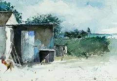 First Study for Three Cats by Stephen Scott Young, watercolor on paper, sold May 2008