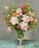 Marcel Dyf, Roses dans un verre (no. 1070)
