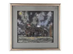 Vilém Kreibich, A Locomotive, 1918, Pastel, paper