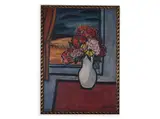 Bedřich Piskač, Flower Bouquet by the Window, 1928, Oil on canvas