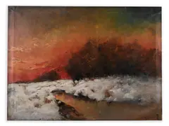 Béla Spányi, A Sunset, First half of 20th century, Oil on canvas