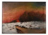 Béla Spányi, A Sunset, First half of 20th century, Oil on canvas