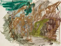 Per Kirkeby, Ohne Titel, 1981, Gouache und Ölkreide auf dünnem Velin