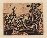 Les Vendangeurs by Pablo Picasso, 1959, Linolschnitt auf Arches Velin, sold Nov 2024