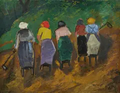 Werner Scholz, Ohne Titel, Ca. 1925/27, Öl auf Karton
