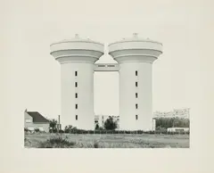 Doppelwasserturm (Aus: Sechs Doppelwassertürme) by Bernd und Hilla Becher, Ca. 1972, Offset, sold Dec 2024