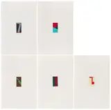 Blinky Palermo, Heinz Gappmayr visuelle Gedichte Palermo fünf Miniaturen, 1972, Jeweils: Folienprägedruck auf Aquarellbütten