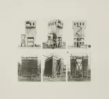 Bernd und Hilla Becher, Kohlesilo und Kühlturm, 1971, Offsetlithografie auf leichtem Karton