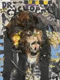 Jonathan Meese, "Der Barbarenprofessor (Selbstportrait)"