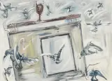 Werner Büttner, Frühling noch.., 1981, Öl auf Leinwand