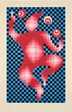 Victor Vasarely, Jongleur, Farbserigrafie auf leichtem Karton