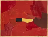 Serge Poliakoff, Composition lie-de-vin, jaune et noire