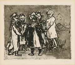 Ringel-Rosenkranz by Emil Nolde, 1908, Radierung auf Bütten, sold Sep 2025