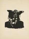 Käthe Kollwitz, Hunger, 1922, Holzschnitt auf Bütten