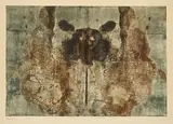 Vladimír Boudník, Ohne Titel (Informelle Komposition), 1966, Farbmonotypie auf Velin