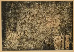 Vladimír Boudník, Ohne Titel (Informelle Komposition), 1966, Farbmonotypie auf Velin