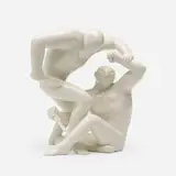 Cleon Peterson, Destroying the Weak (White), 2016, glazed porcelain