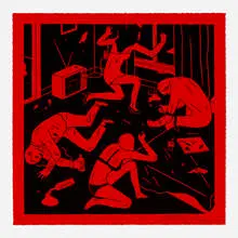 Cleon Peterson, Junkie, 2015, screenprint in colors