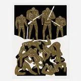 Cleon Peterson, Genocide, 2016, screenprint in colors