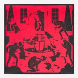 Cleon Peterson, End of Empire, 2015, screenprint in colors on Coventry Rag
