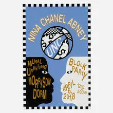 UNC Mural Unveiling by Nina Chanel Abney, 2018, screenprint in colors, sold Sep 2022