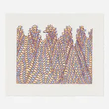 James Siena, Enderlocke, 2020, screenprint in colors on Waterford