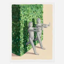 Emily Ludwig Shaffer, The No-No Dance, 2020, lithograph in colors on BFK Rives