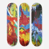 Damien Hirst X Supreme, Spin skateboard decks, set of three, 2009, screenprint on 7-ply maple