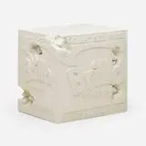 Daniel Arsham X The Andy Warhol Museum, Eroded Brillo Box (White), 2020, cast resin, quartz specimens