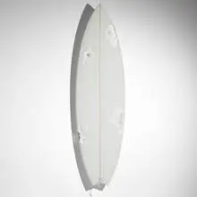Daniel Arsham X HaydenShapes, Eroded Surfboard, 2021, resin, fiberglass, quartz crystals and selenite surfboard