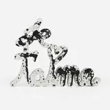 Thierry Guetta, Je T'aime (I love you in French) (Black Splash, Unique), 2018, acrylic on cast resin