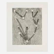 Al Taylor, Untitled (Large Map), 1988, etching on Somerset Satin