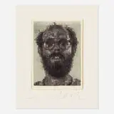 Chuck Close, Self-Portrait, 1996, photoengraving on chine collé mounted to Hahnemühle