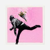 Hijack, Love Riot (Pink), 2022, screenprint in colors on Somerset Velvet