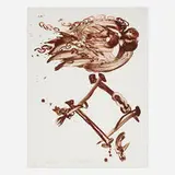 Melvin Edwards, For Giza, 1991, lithograph in colors