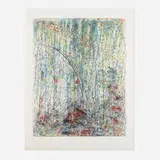 Pat Steir, Waterfall, 1988, etching, aquatint and drypoint in colors