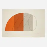 Robert Mangold, Semi-Circle IV (from Semi-Circle series), 1995, lithograph in colors on Somerset Soft White