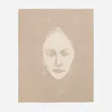 Nathan Oliveira, Woman’s Face, 1966, lithograph in transparent beige on Arches