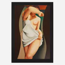 Tamara de Lempicka, Das Modell, screenprint in colors mounted to museum board