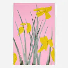 Alex Katz, Yellow Flags 3, 2020, archival pigment ink in colors on Innova Etching Cotton Rag 315 gsm