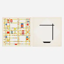 Piet Mondrian, Broadway Boogie Woogie; Foxtrot A (two works from A Portfolio of Ten Paintings), screenprint in colors