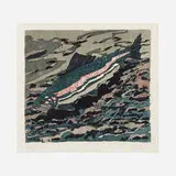 Neil Welliver, Winter Rainbow Trout, 1983, aquatint and etching in colors on Arches Cover