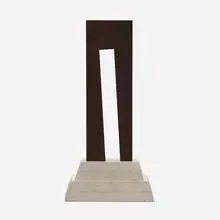 Guy Dill, Passage, 1995, black walnut, limestone